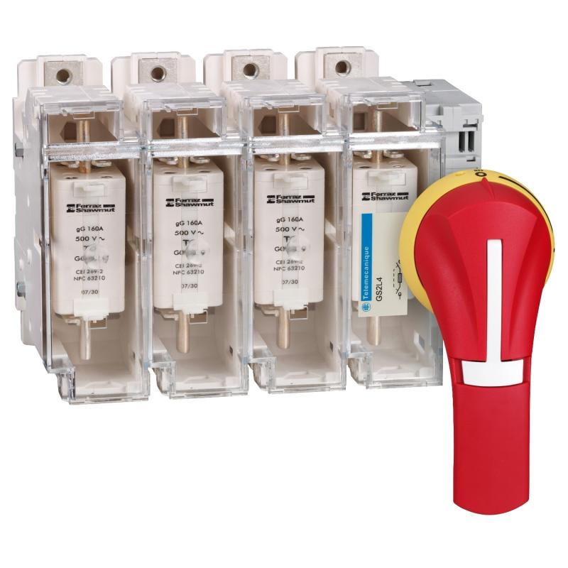 TeSys GS interrupteur sectionneur fusible 4P 160A din 0 SCHNEIDER GS2L4