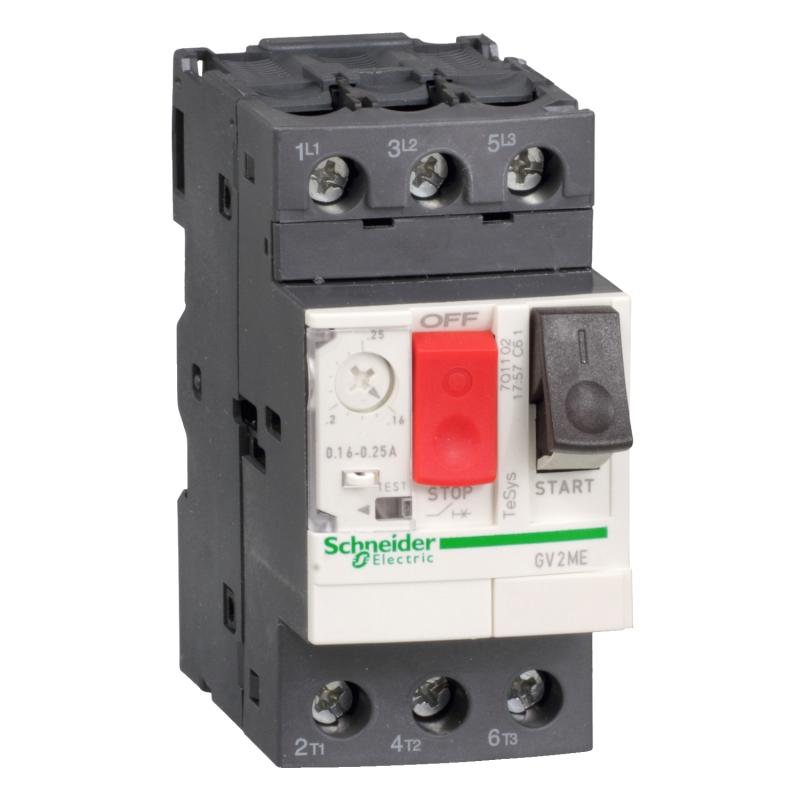 TeSys GV disjoncteur moteur 0,4 à 0,63A 3P 3d déclencheur magnétothermique SCHNEIDER GV2ME04