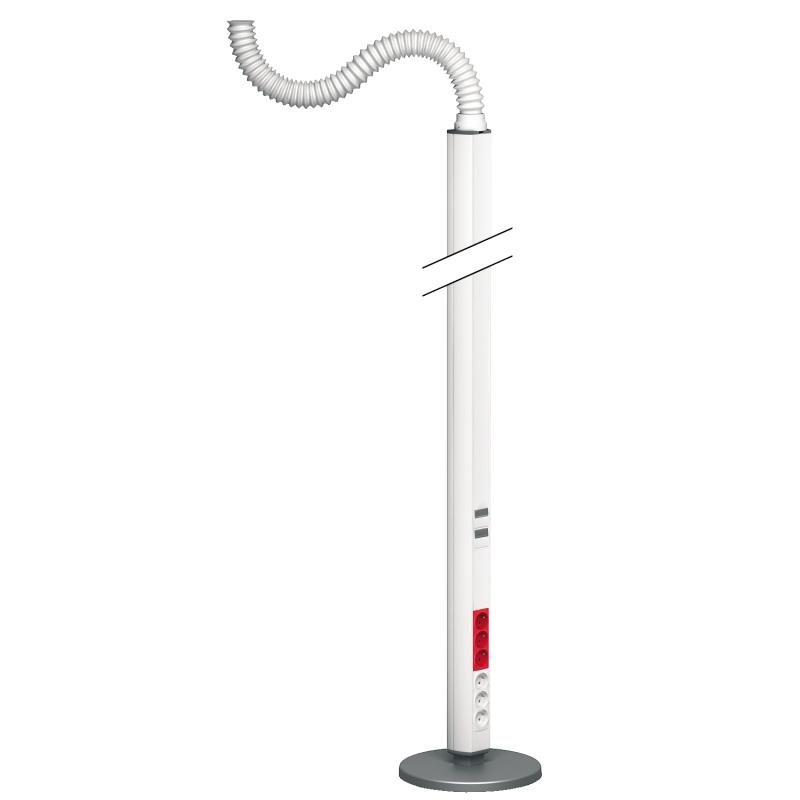 OptiLine 45 colonne mobile aluminium laqué blanc polaire 1 face 2,45 m SCHNEIDER ISM20113P