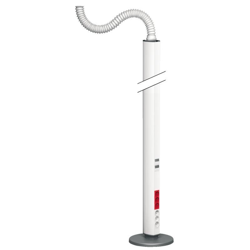 OptiLine 45 colonne mobile aluminium laqué blanc polaire 2 faces 2,45 m SCHNEIDER ISM20117P