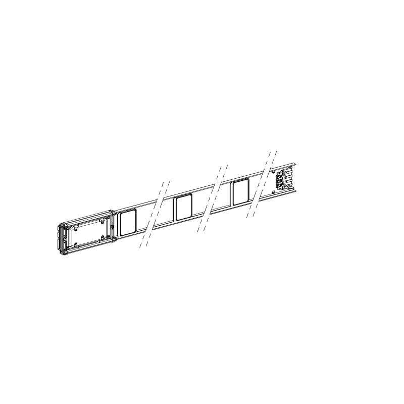 Canalis KNA élément droit 63A 3m blanc 3 fenêtres SCHNEIDER KNA63ED4303