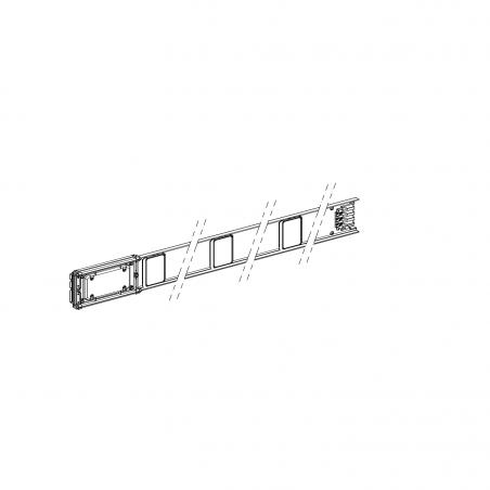 Canalis KNA élément droit 63A 3m blanc 3 fenêtres SCHNEIDER KNA63ED4303