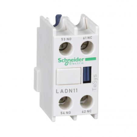 TeSys D bloc contacts auxiliaires frontaux 1F+1O bornes vis-étriers SCHNEIDER LADN11