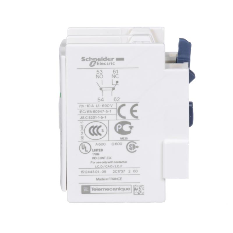 TeSys D bloc contacts auxiliaires frontaux 1F+1O bornes vis-étriers SCHNEIDER LADN11