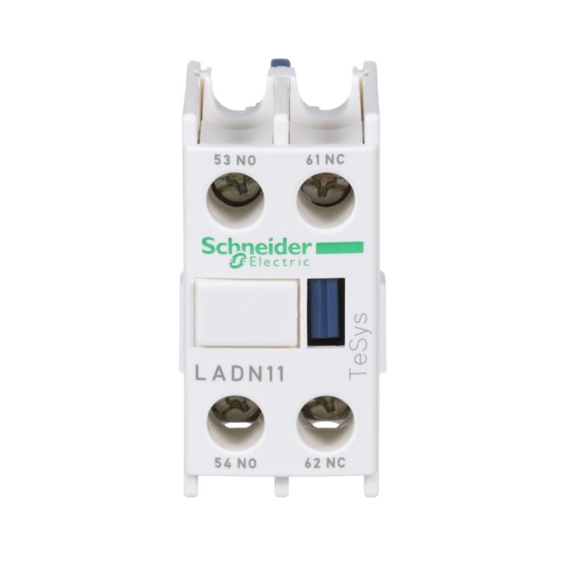 TeSys D bloc contacts auxiliaires frontaux 1F+1O bornes vis-étriers SCHNEIDER LADN11