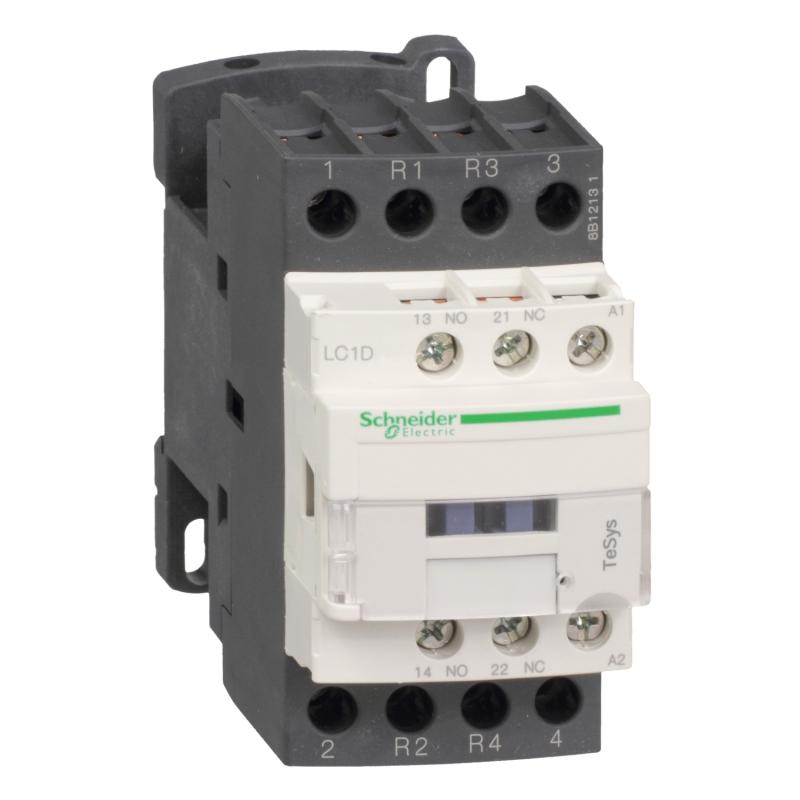 TeSys D Contacteur cont 12a 2p 2r c.f.24v cc cosses fermees SCHNEIDER LC1D1286BDS207