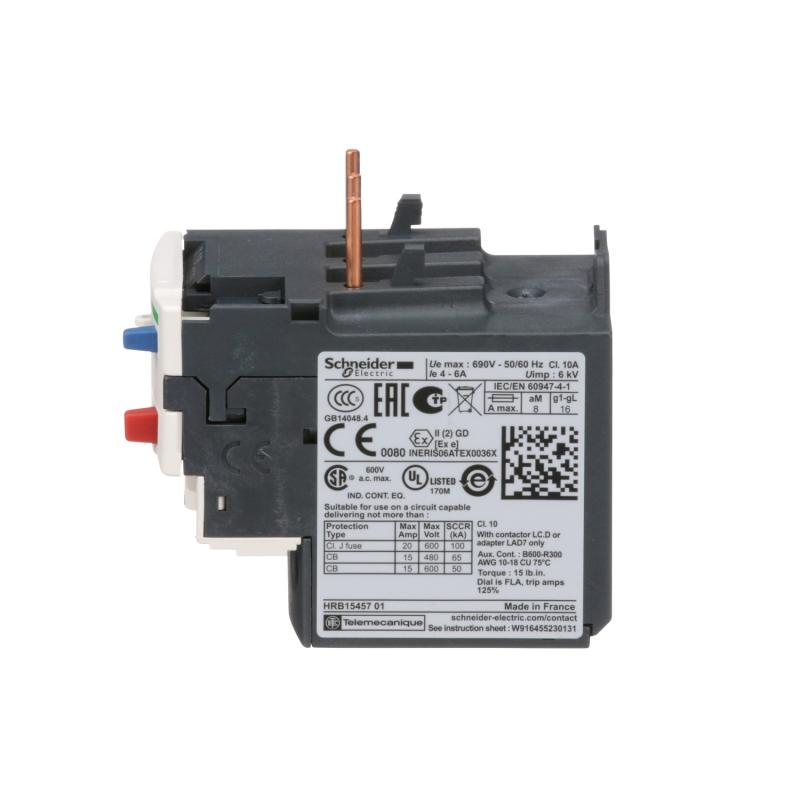 TeSys LRD relais de protection thermique 4..6A classe 10A SCHNEIDER LRD10