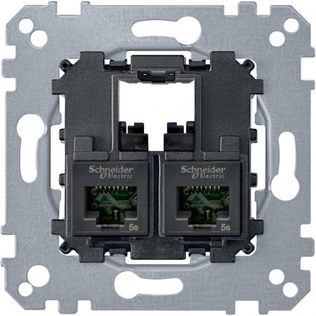 System M mecanisme RJ45 Double cat5 UTP SCHNEIDER MTN4575-0002