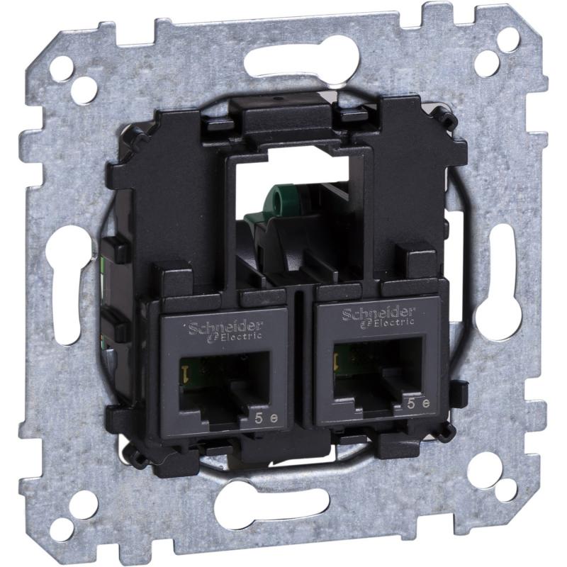 System M mecanisme RJ45 Double cat5 UTP SCHNEIDER MTN4575-0002