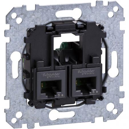 System M mecanisme RJ45 Double cat5 UTP SCHNEIDER MTN4575-0002