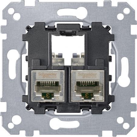 System M mecanisme RJ45 Double cat5 STP SCHNEIDER MTN4575-0012