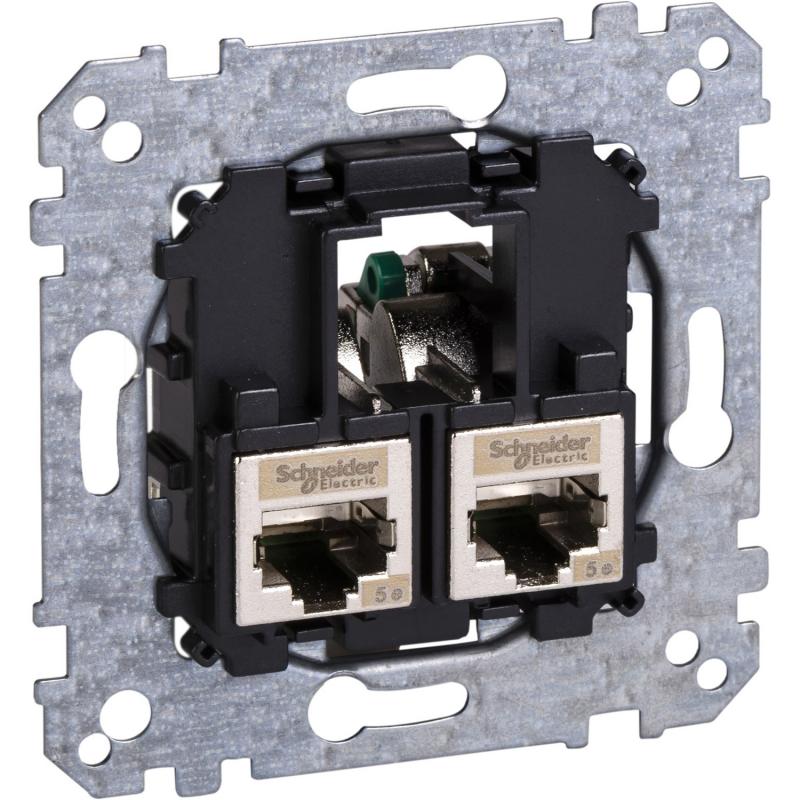 System M mecanisme RJ45 Double cat5 STP SCHNEIDER MTN4575-0012