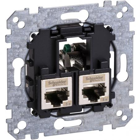 System M mecanisme RJ45 Double cat5 STP SCHNEIDER MTN4575-0012