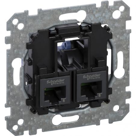 System M mecanisme RJ45 Double cat6 UTP SCHNEIDER MTN4576-0002