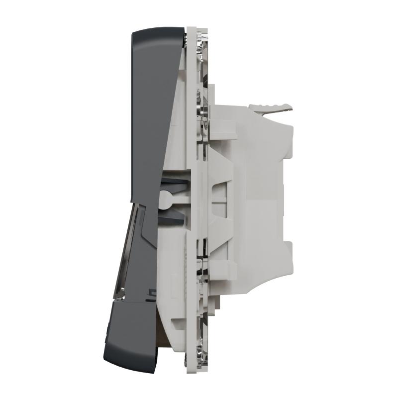 Mureva Styl Bouton poussoir porte etiquette composable IP55 IK08 gris SCHNEIDER MUR34029