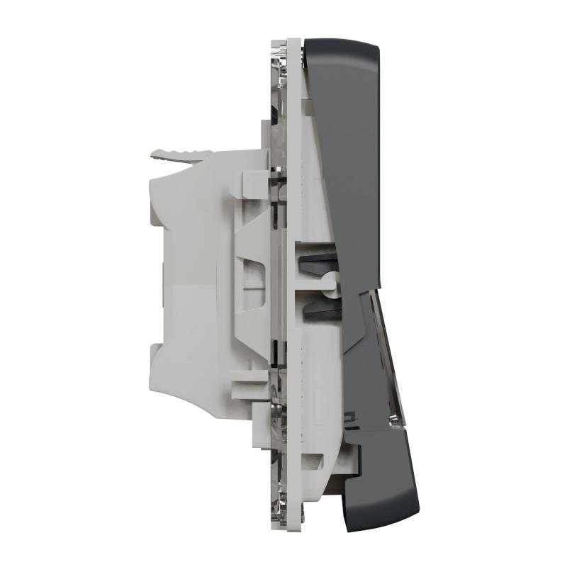 Mureva Styl Bouton poussoir porte etiquette composable IP55 IK08 gris SCHNEIDER MUR34029