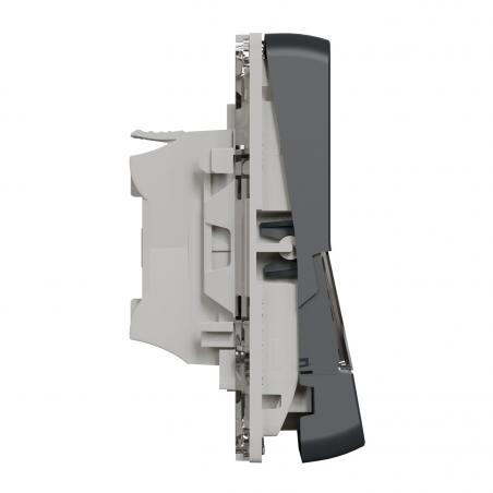 Mureva Styl Bouton poussoir porte etiquette composable IP55 IK08 gris SCHNEIDER MUR34029