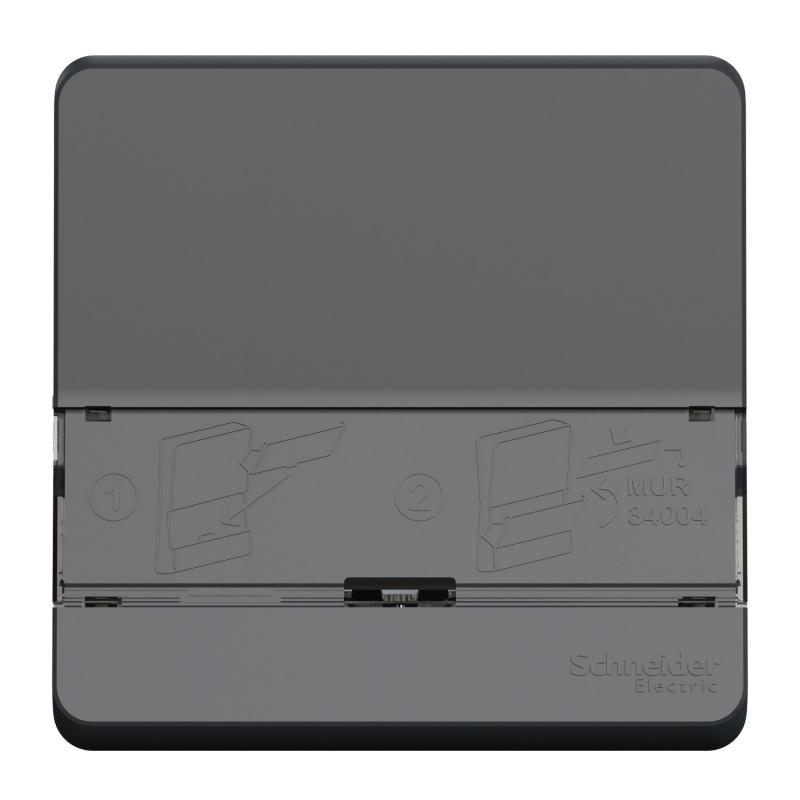 Mureva Styl Bouton poussoir porte etiquette composable IP55 IK08 gris SCHNEIDER MUR34029