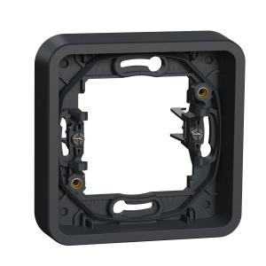 Mureva Styl Cadre 1 poste à griffes encastré IP55 IK08 gris SCHNEIDER MUR34108 2