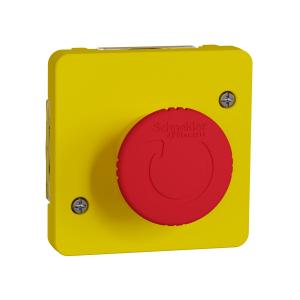 Mureva Styl Arrêt d'urgence 1/4 tour composable IP55 IK07 jaune SCHNEIDER MUR35053 2