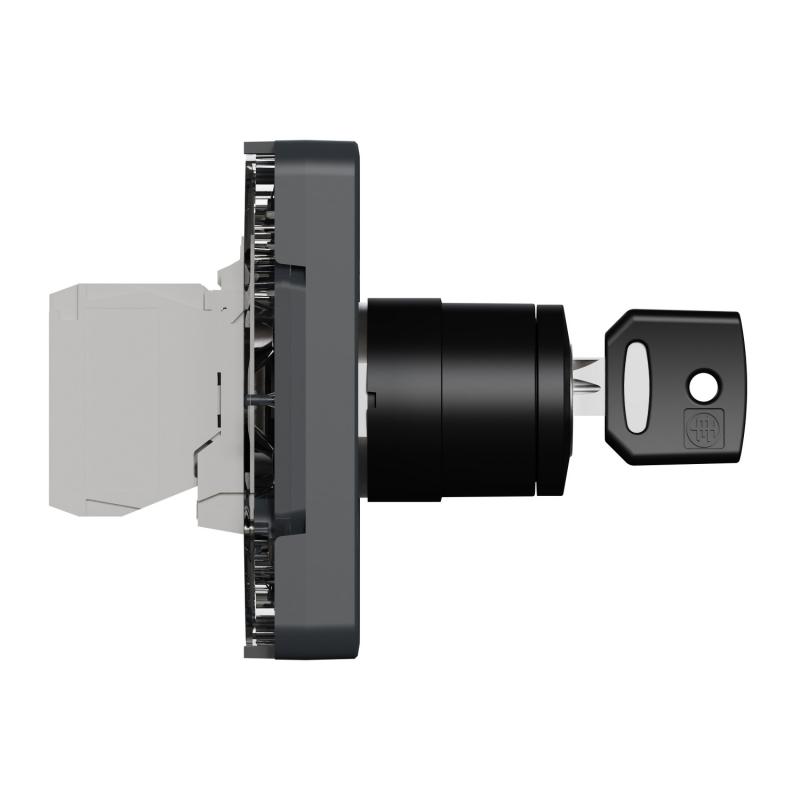 Mureva Styl Interrupteur à clé 3 positions composable IP55 IK08 gris SCHNEIDER MUR35061