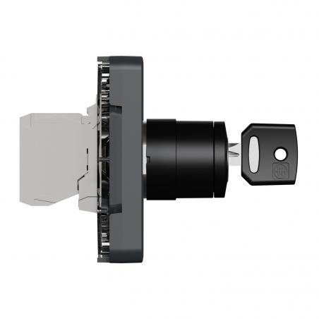 Mureva Styl Interrupteur à clé 3 positions composable IP55 IK08 gris SCHNEIDER MUR35061