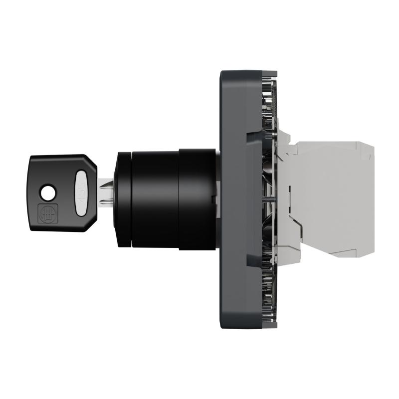 Mureva Styl Interrupteur à clé 3 positions composable IP55 IK08 gris SCHNEIDER MUR35061