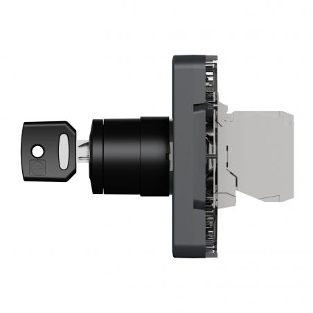 Mureva Styl Interrupteur à clé 3 positions composable IP55 IK08 gris SCHNEIDER MUR35061