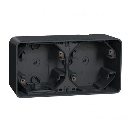 Mureva Styl Boîte 2 postes horizontale saillie IP55 IK08 gris SCHNEIDER MUR37914