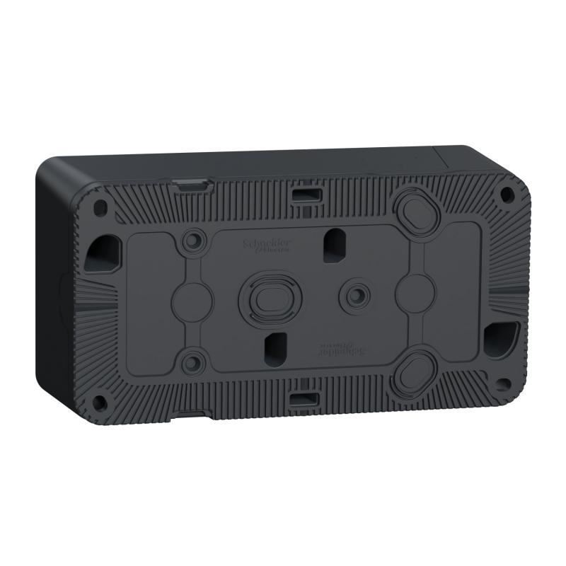 Mureva Styl Boîte 2 postes horizontale saillie IP55 IK08 gris SCHNEIDER MUR37914