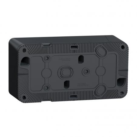Mureva Styl Boîte 2 postes horizontale saillie IP55 IK08 gris SCHNEIDER MUR37914