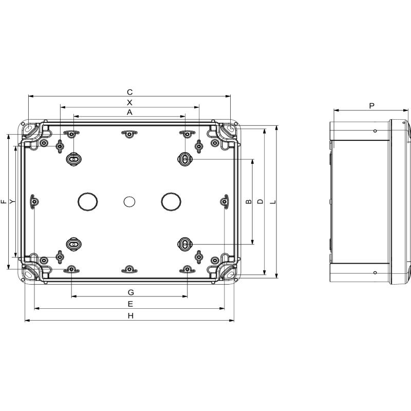 Thalassa boîte industrielle 192x164x87mm ABS SCHNEIDER NSYTBS19168