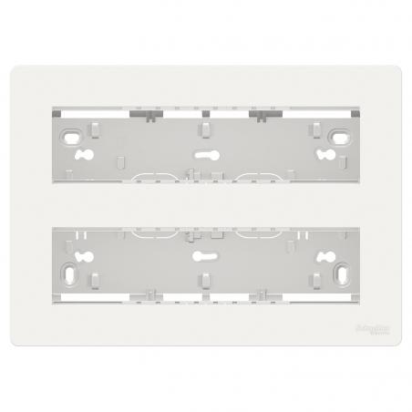 Unica boîte de concentration saillie complète 2 rang de 8 mod Blanc antim SCHNEIDER NU121820