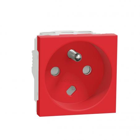 Unica prise 2P+T FR 90° vis détrompage mécanique Rouge méca seul SCHNEIDER NU305103