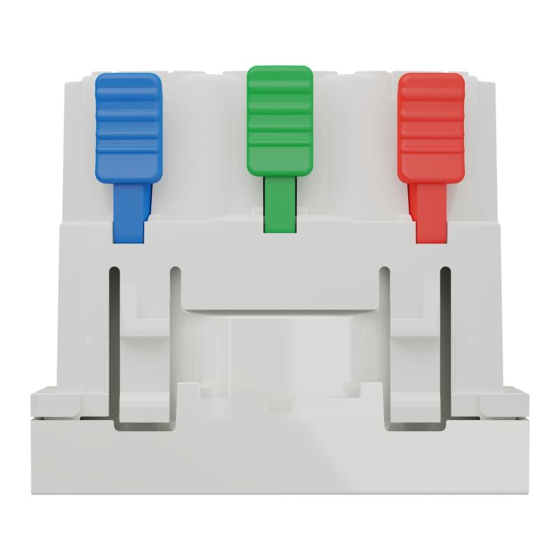 Unica prise 2P+T FR 90° affleurant raccord rapide Blanc méca seul SCHNEIDER NU305218