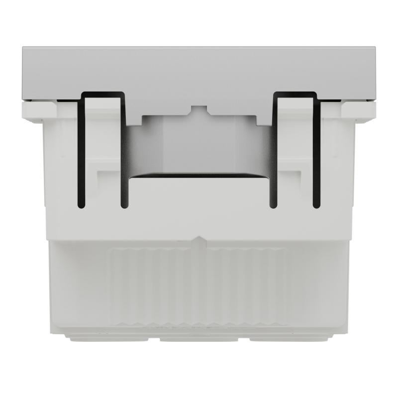 Unica prise 2P+T FR 90° affleurant raccord rapide Alu méca seul SCHNEIDER NU305230