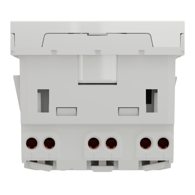 Unica prise triple 2P+T FR 45° Blanc méca seul SCHNEIDER NU307918