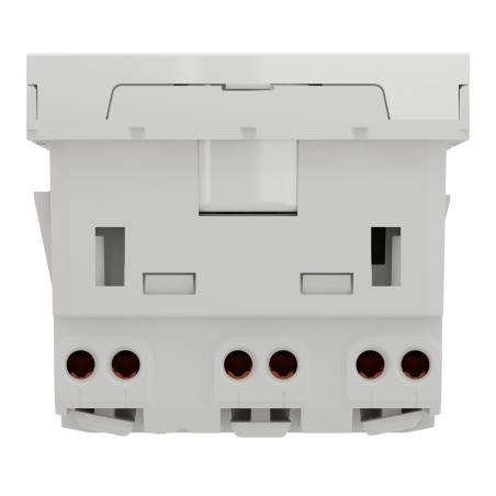 Unica prise triple 2P+T FR 45° Blanc méca seul SCHNEIDER NU307918