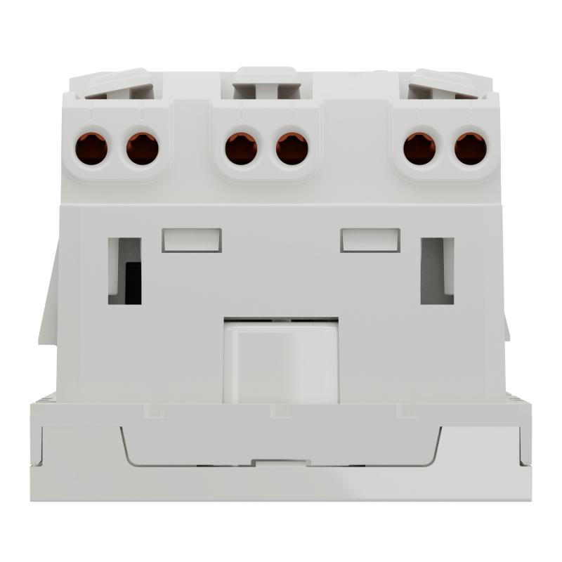Unica prise triple 2P+T FR 45° Blanc méca seul SCHNEIDER NU307918