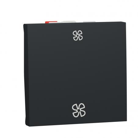 Unica commande VMC 2 vitesses 10A 2 modules Anthracite mécanisme seul SCHNEIDER NU320354VMC
