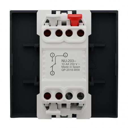 Unica commande VMC 2 vitesses 10A 2 modules Anthracite mécanisme seul SCHNEIDER NU320354VMC