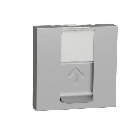 Unica prise RJ45 simple cat 6A FTP 2 mod Alu méca seul SCHNEIDER NU344930