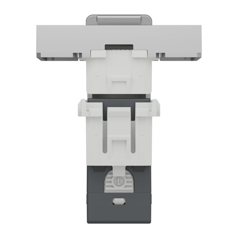 Unica prise RJ45 simple cat 6A FTP 2 mod Alu méca seul SCHNEIDER NU344930