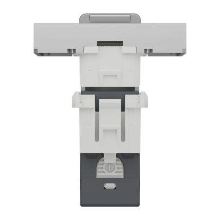Unica prise RJ45 simple cat 6A FTP 2 mod Alu méca seul SCHNEIDER NU344930