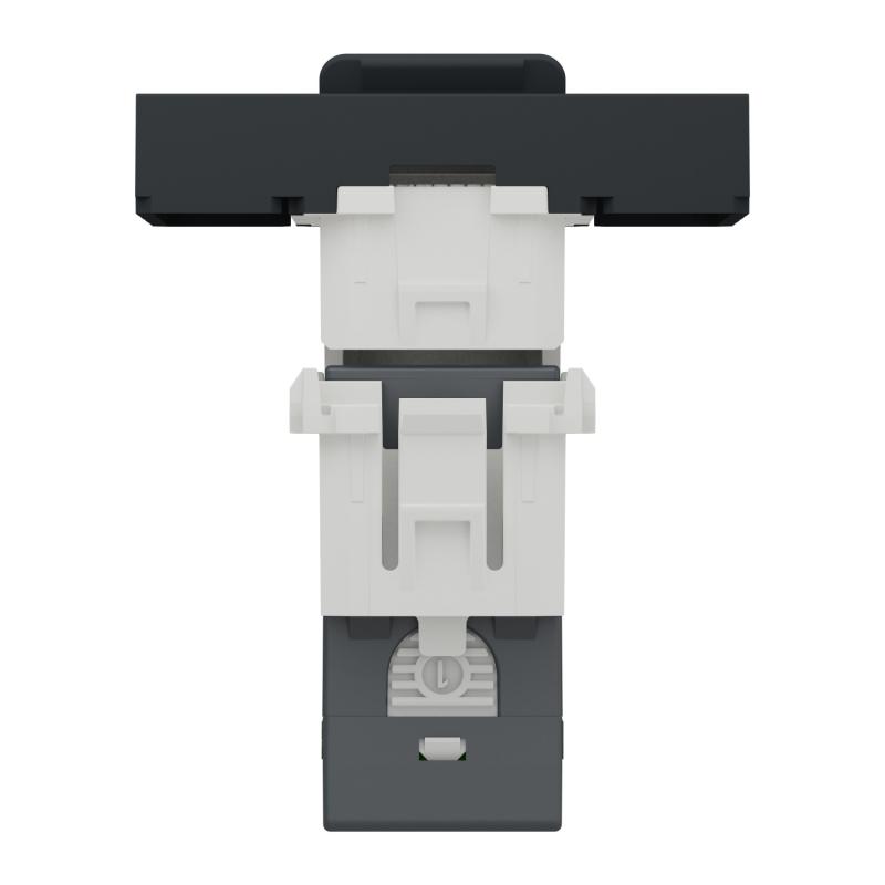 Unica prise RJ45 simple cat 6A FTP 2 mod Anthracite méca seul SCHNEIDER NU344954