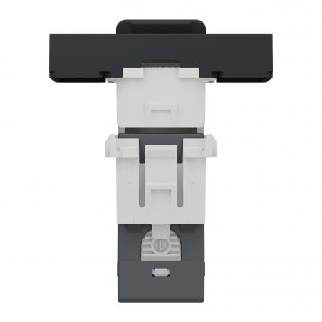 Unica prise RJ45 simple cat 6A FTP 2 mod Anthracite méca seul SCHNEIDER NU344954