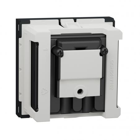 Unica prise TV + FM + SAT 2 mod Anthracite méca seul SCHNEIDER NU345054