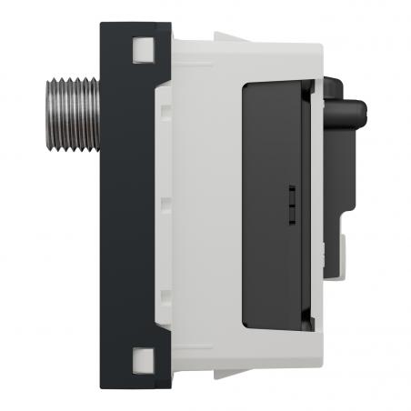 Unica prise TV + FM + SAT 2 mod Anthracite méca seul SCHNEIDER NU345054