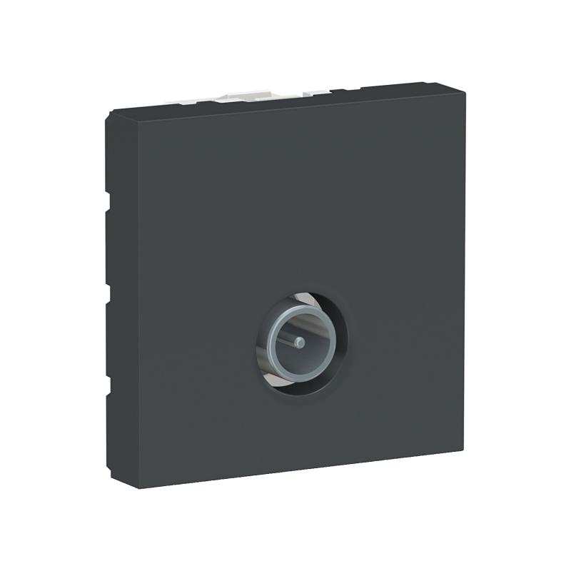 Unica prise télévision TV mâle individuel 2 mod Anthracite méca seul SCHNEIDER NU346254