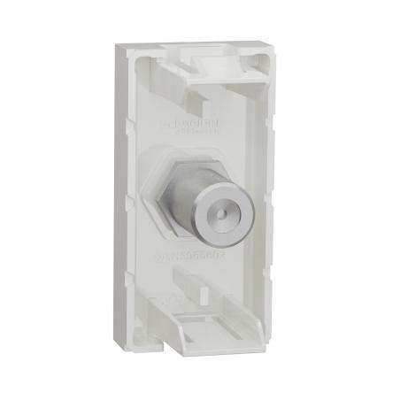 Unica prise télévision TV type F 1 module Blanc mécanisme seul SCHNEIDER NU346818